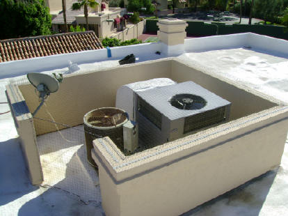 Pigeon control netting installed for an air conditioner